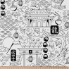 Printed Cotton DOMOSAN White / Black